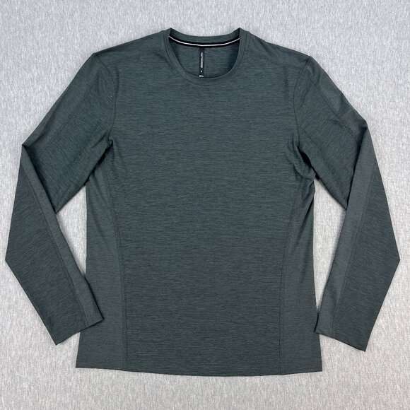 Ten Thousand Versatile Shirt Mens S Long Sleeve Heather Gray Mesh Training Crew - Picture 1 of 10